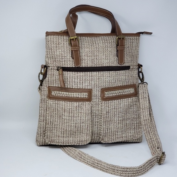 Fredd & Basha Handbags - Fredd & Basha tweed an vegan leather bag